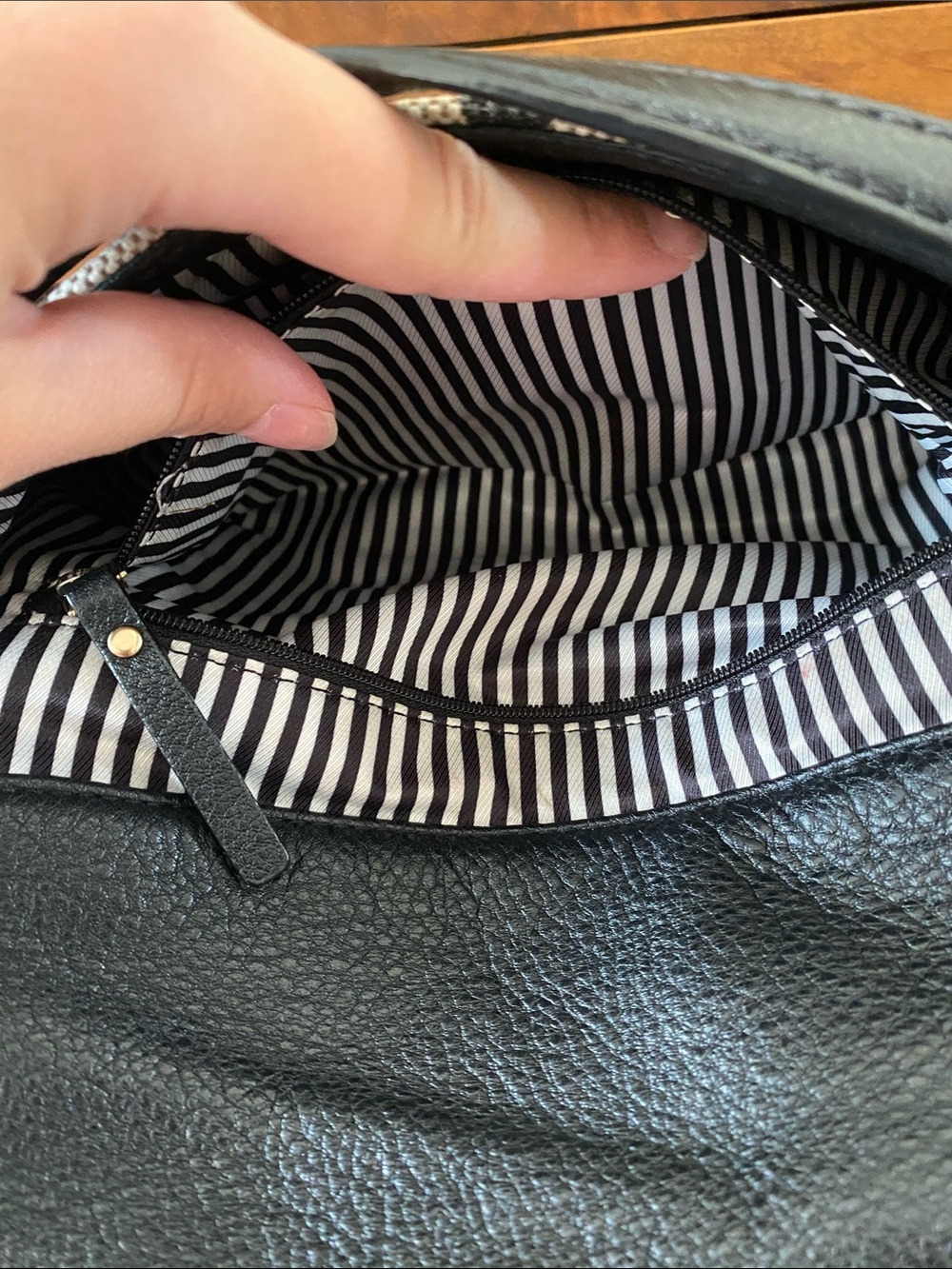 kate spade Black Leather & Cream Polka Dot Crossbody - Picture 12 of 15